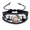 1 Pcs Fashion Anime Haikyuu Volleyball Boys Hand woven Adjustable Leather Bracelet Glass Bangle Wristband Men 2 - Haikyuu Store