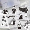 10 68Pcs Black and White Japan Anime Cartoon TV Haikyuu Stickers for Laptop Bicycle Guitar Skateboard 4 - Haikyuu Store