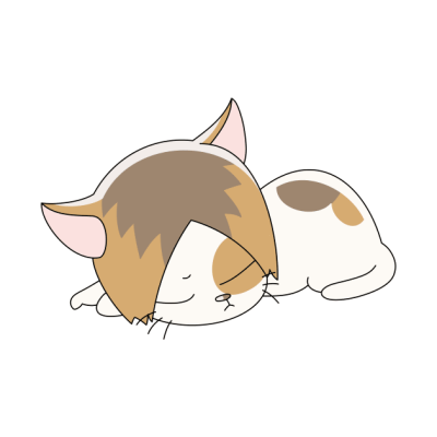 Chibi Cat Kenma Sleeping Throw Pillow Official Haikyuu Merch
