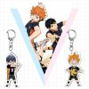 8 Color Haikyuu Anime Keychain Hinata Shoyo Kageyama Tobio Cosplay Acrylic Keychain Figure Keyring Charm Pendant 1 - Haikyuu Store