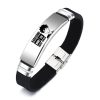 Anime Haikyuu Silicone Bracelet Karasuno High School Hinata Shoyo Stainless Steel Bracelets Wristbands Cosplay Accessories 4 - Haikyuu Store