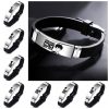 Anime Haikyuu Silicone Bracelet Karasuno High School Hinata Shoyo Stainless Steel Bracelets Wristbands Cosplay Accessories 5 - Haikyuu Store