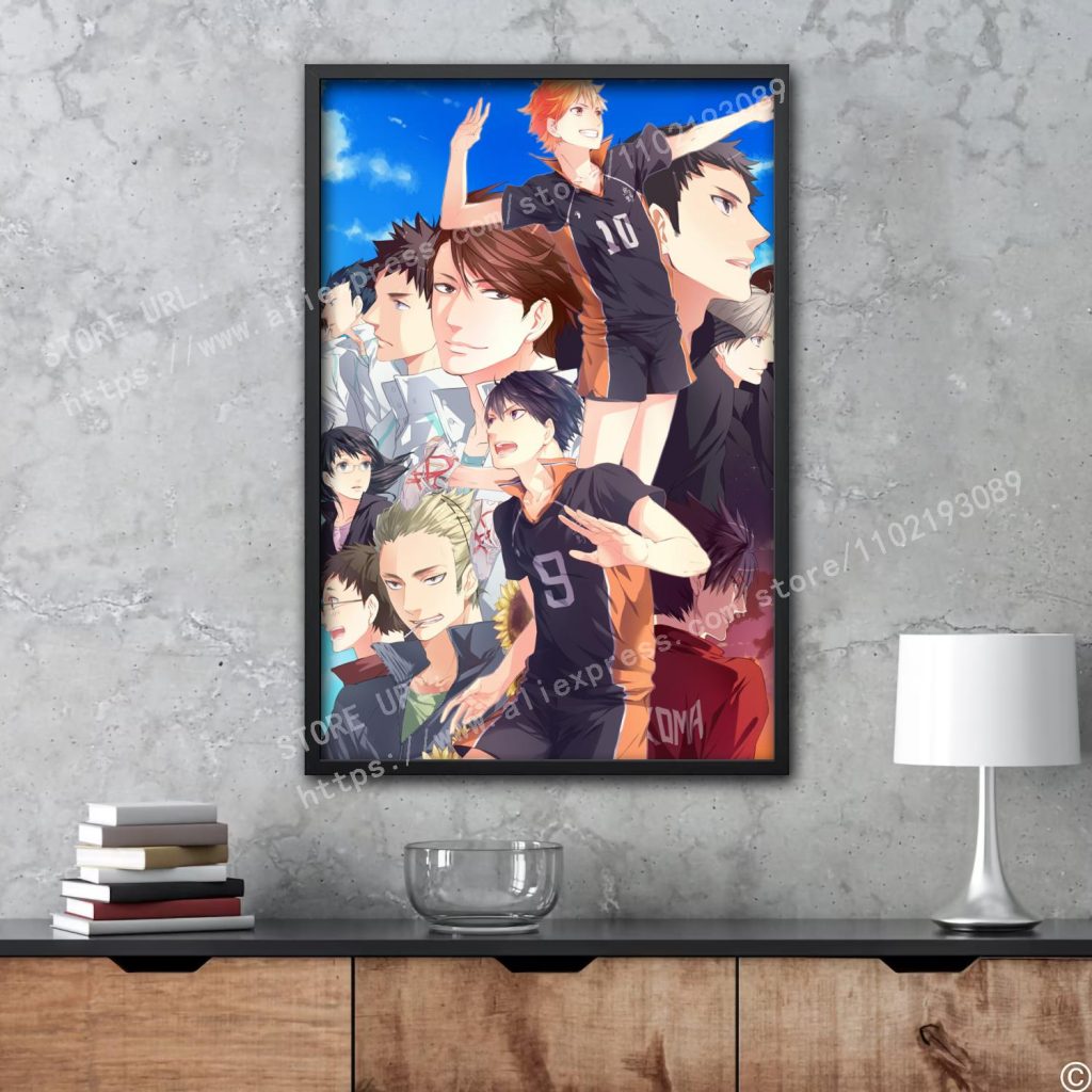 Haikyu Hinata animation Decorative Canvas Posters Room Bar Cafe Decor Gift Print Art Wall Paintings - Haikyuu Store