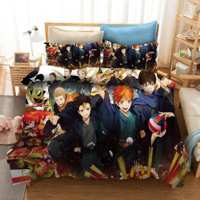 Japan Anime Haikyuu 3D Printed Bedding Set Duvet Covers Pillowcases Comforter Bedding Set Bedclothes Bed Linen.jpg 640x640 4 - Haikyuu Store