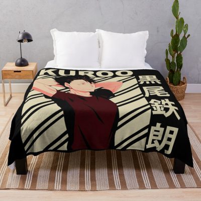 Kuroo Tetsurou - Vintage Art Throw Blanket Official Haikyuu Merch