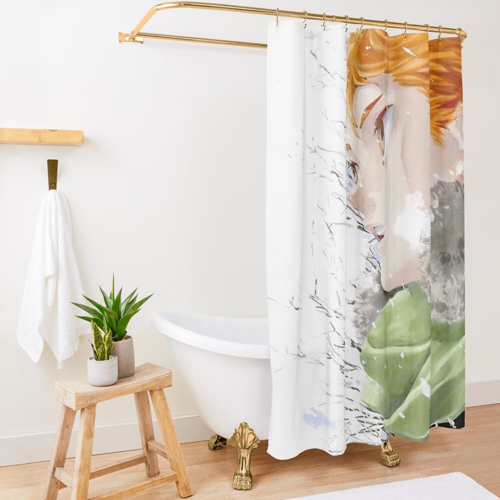 Cool Hinata Shoyo Haikyuu Shower Curtain Official Haikyuu Merch