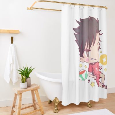 Chibi Anime Haikyuu, Tetsurō Kuroo Shower Curtain Official Haikyuu Merch