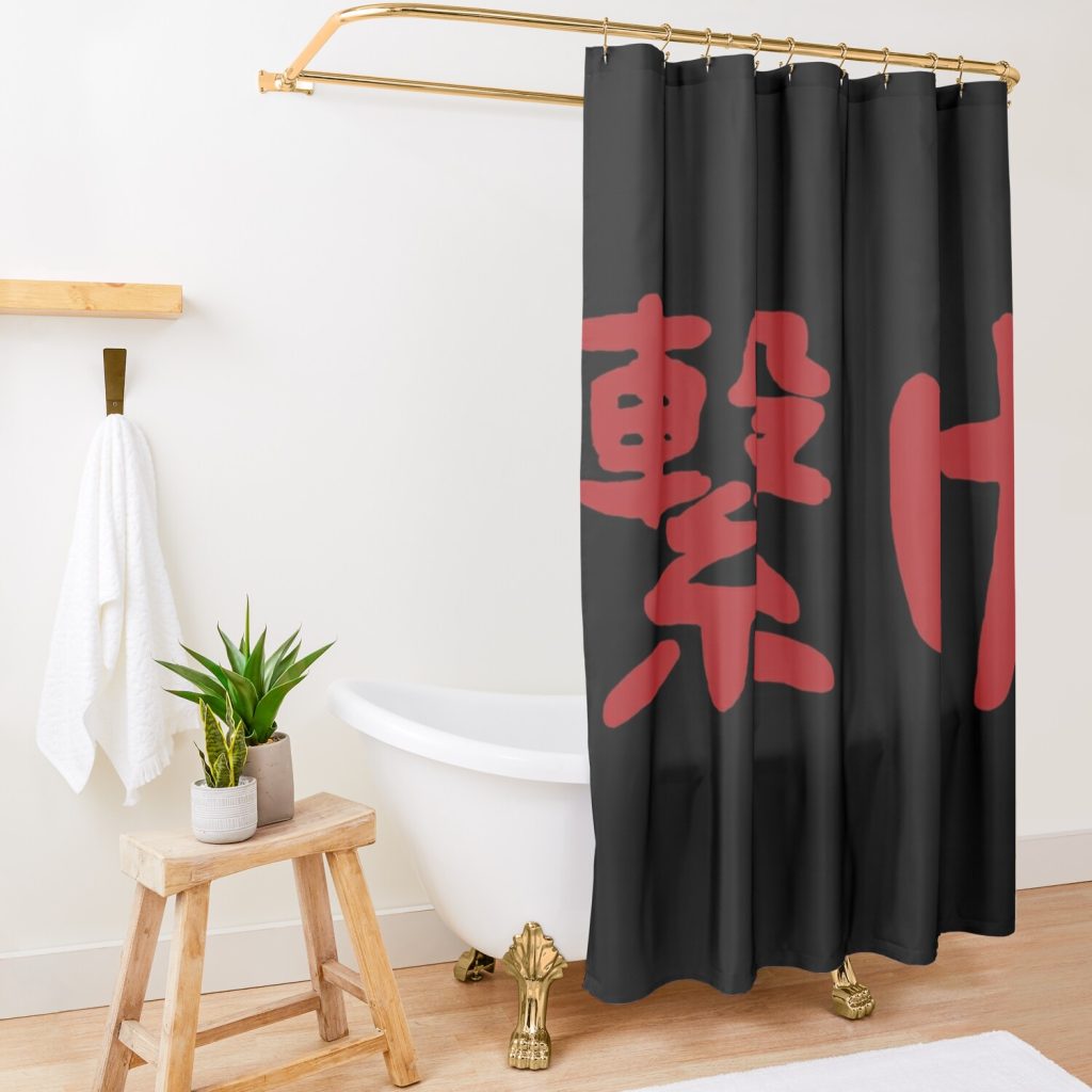 Nekoma Slogan "Connect" Shower Curtain Official Haikyuu Merch