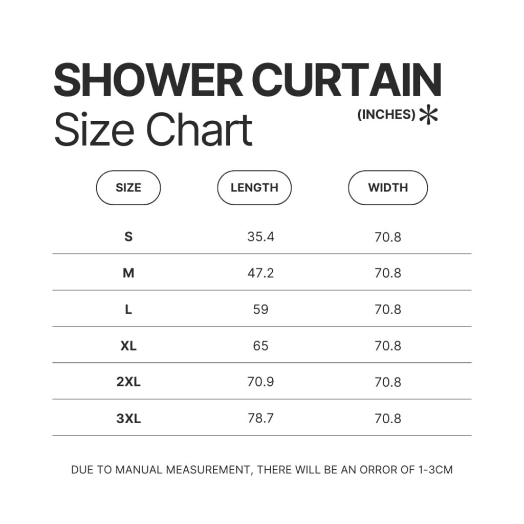 Shower Curtain Size Chart - Haikyuu Store